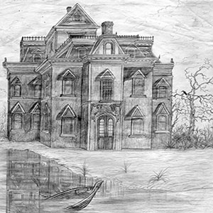 landschaft mit fluss